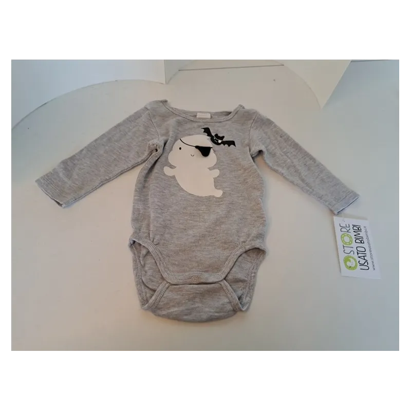 Body Maniche Lunghe Grigio Fantasmino Pirata 3 M