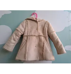 Giubbotto Montone Imbottito Beige Con Pelo 24 M