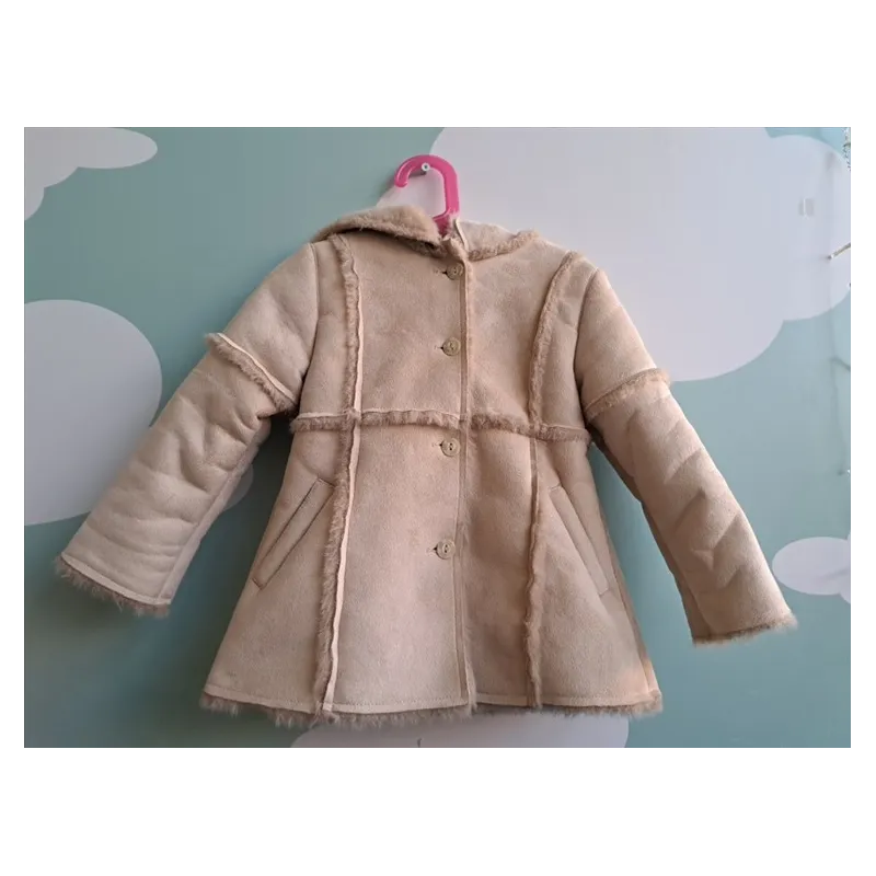 Giubbotto Montone Imbottito Beige Con Pelo 24 M
