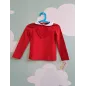Maglia Rossa Roselline Con Colletto Bianco Orginal Marines 3/4 A
