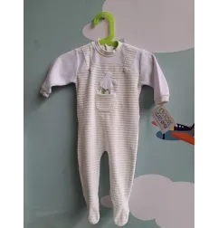 Tutina Bianca E Verde Coniglietto Ellepi 6 M 68 Cm
