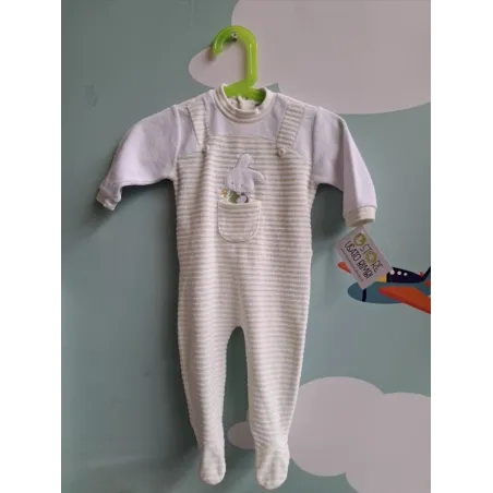Tutina Bianca E Verde Coniglietto Ellepi 6 M 68 Cm