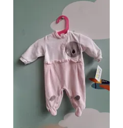 Tutina In Ciniglia Rosa e Bianca Koala 1 M