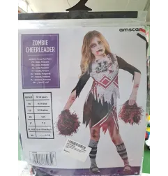 Vestito Halloween Zoombie Cheerleader Con Pon Pon 9/10 A