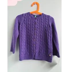 Cardigan Con Bottoni Viola Benetton 3-4 A