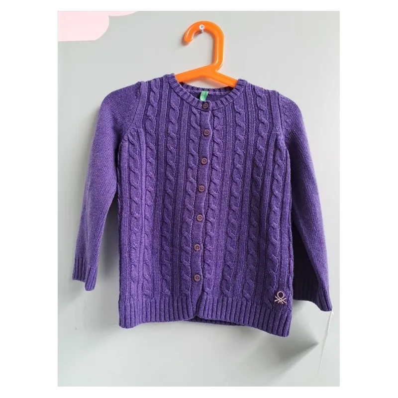 Cardigan Con Bottoni Viola Benetton 3-4 A
