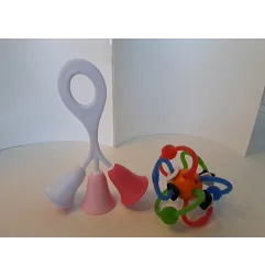 Sonaglio Campanelle Rosa Con Pallina Tattile