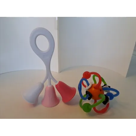 Sonaglio Campanelle Rosa Con Pallina Tattile