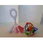 Sonaglio Campanelle Rosa Con Pallina Tattile