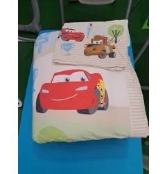 Piumino Lettino Con Copripiumino Cars e Federa