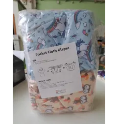 Pannolini Lavabili AlvaBaby 0/3 Anni Regolabili Nuovi 6 PZ