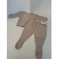 Completo Beige Dettagli Bianchi In Lana 3 M