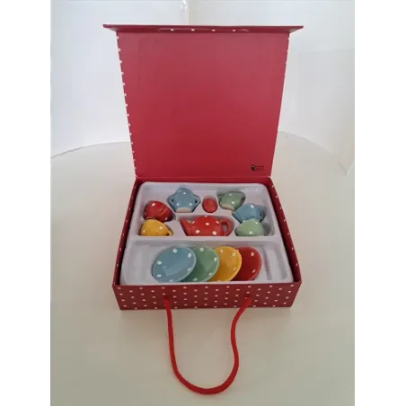 Set Tazzine Da Té Per Le Bambole In Ceramica