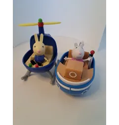 Mezzi Peppa Pig: Elicottero e Barca Con Personaggi