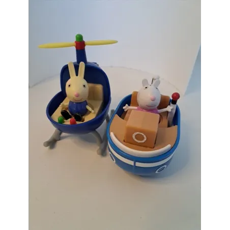 Mezzi Peppa Pig: Elicottero e Barca Con Personaggi