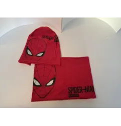 Scaldacollo + Cappellino Rosso Spiderman
