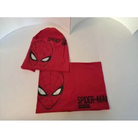 Scaldacollo + Cappellino Rosso Spiderman