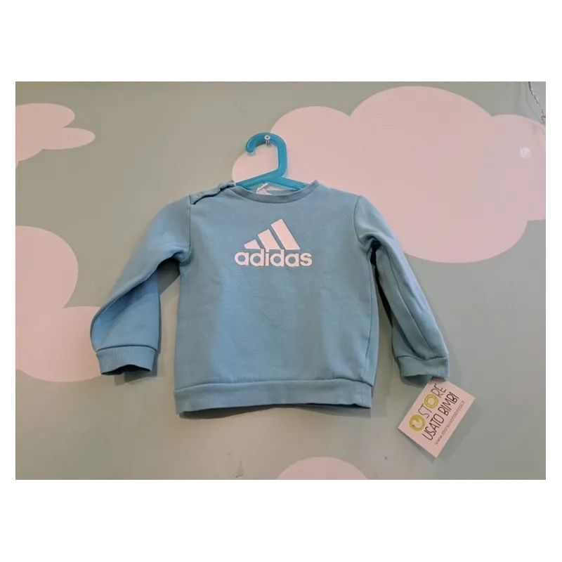 Felpa Azzurra Adidas 12/18 M