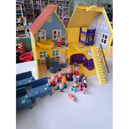 Casa Peppa Pig Con Mobili, Personaggi e Banchi Scuola