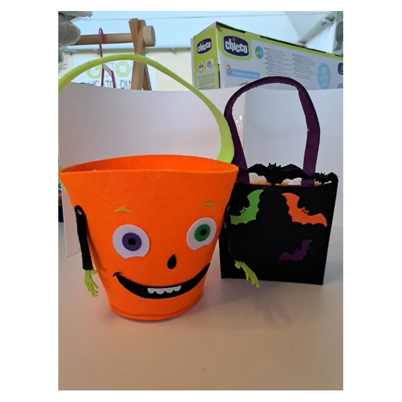 Borsa Halloween Zucca Con Borsetta Pipistrelli
