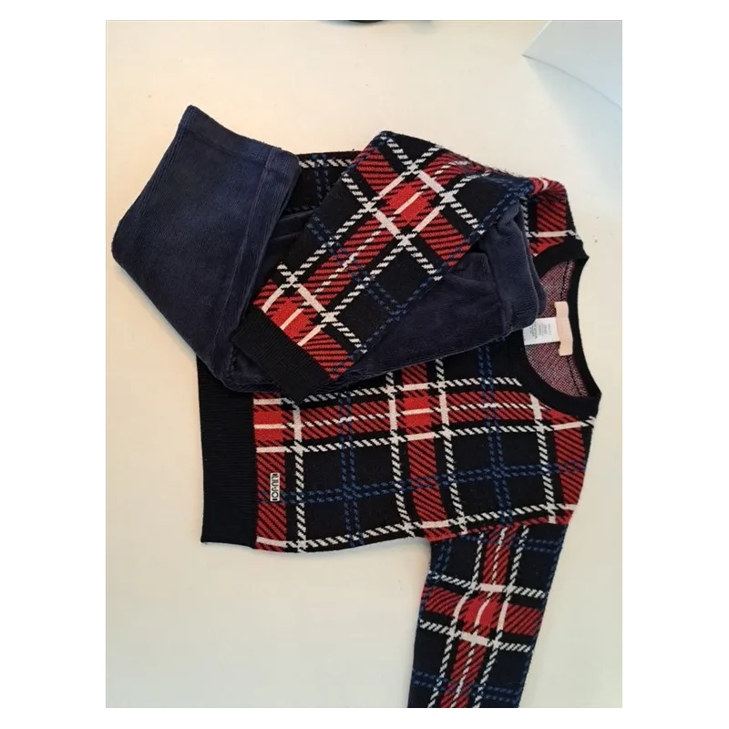 Completo Maglione Liu Jo + Pantaloni Vellutino Blu 18/24 M