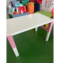 Tavolino Rosa e Bianco Con Altezza Regolabile - Piccolo Segno