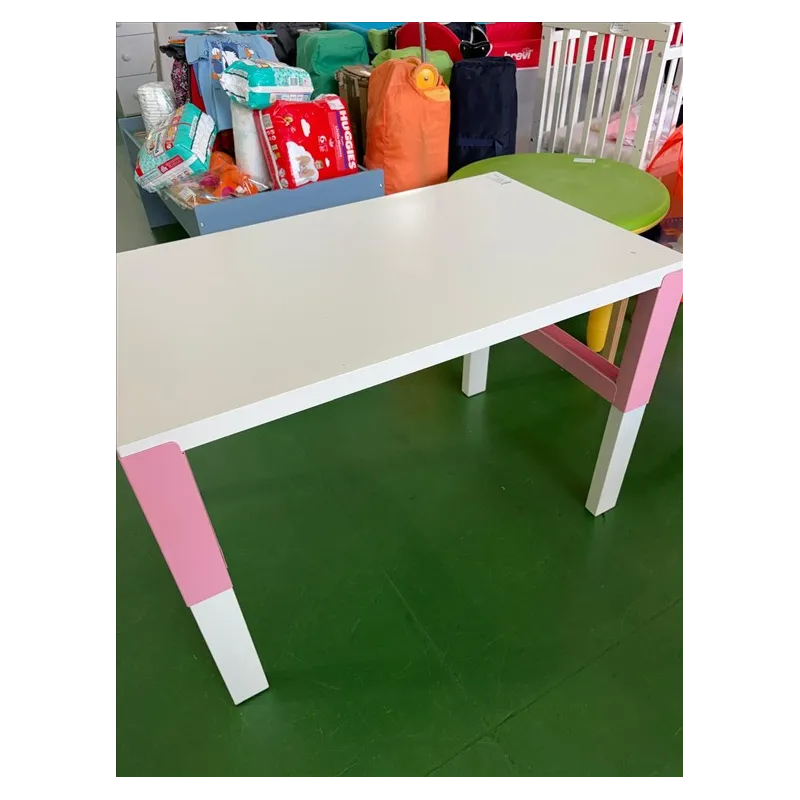 Tavolino Rosa e Bianco Con Altezza Regolabile - Piccolo Segno