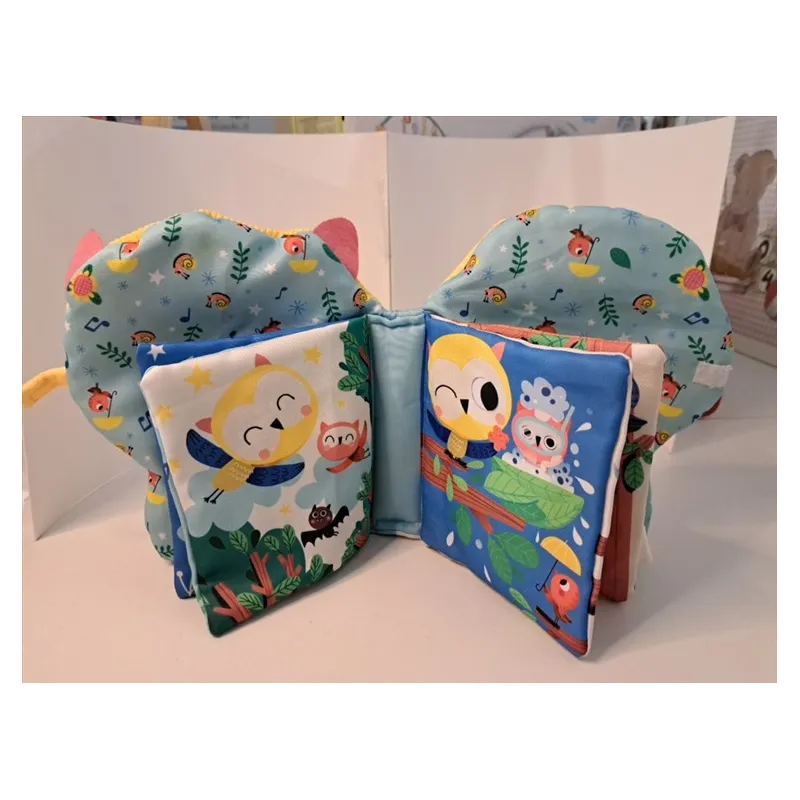 Libro Tattile In Tessuto Gufo