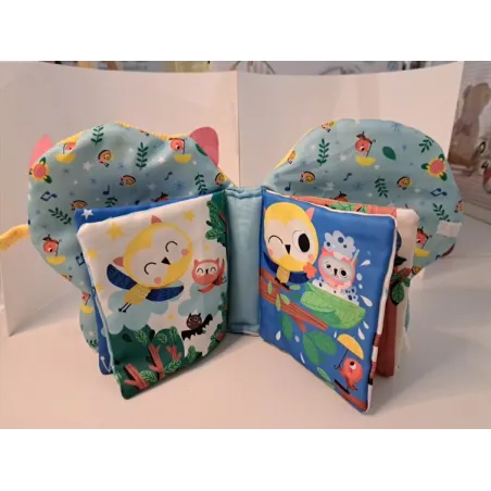 Libro Tattile In Tessuto Gufo