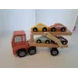 Camion Trasportatore In Legno Con 4 Macchinine Macchinine In Cassa