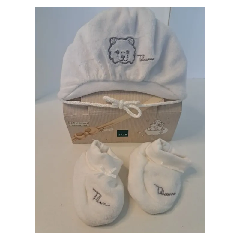 Cappellino Con Babucce Nuove Bianche Thun