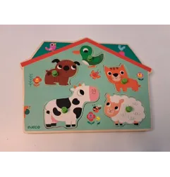 Puzzle Sonoro In Legno Ouaf Woof Djeco