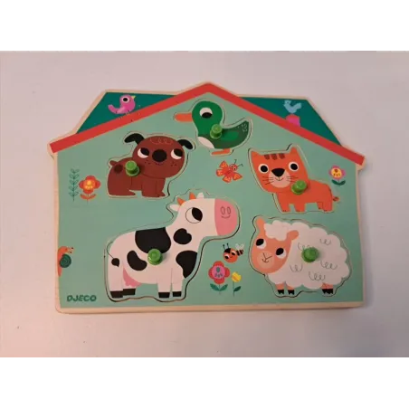 Puzzle Sonoro In Legno Ouaf Woof Djeco