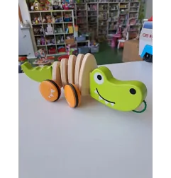 Coccodrillo In Legno Da Trainare