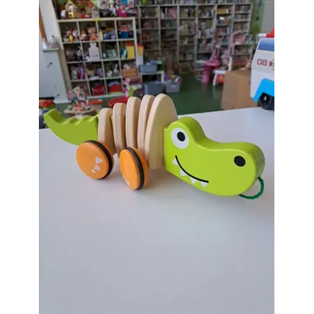 Coccodrillo In Legno Da Trainare
