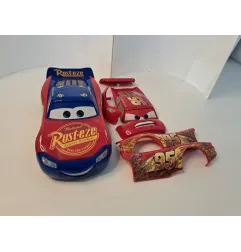 Macchina Cars Saetta Mcqueen Con Ricambi Carozzeria Sonora