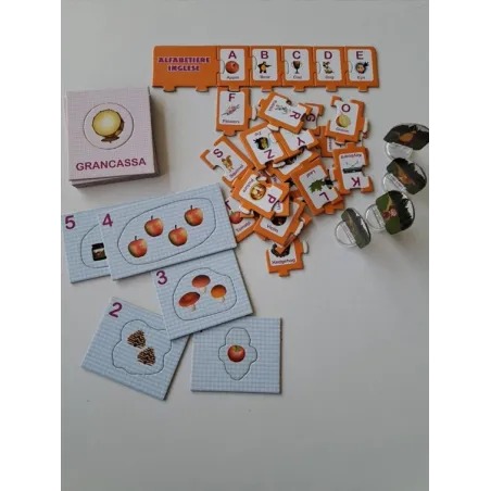 Gioco Masha e Orso a Puzzle: Alfabeto In Inglese e Numeri