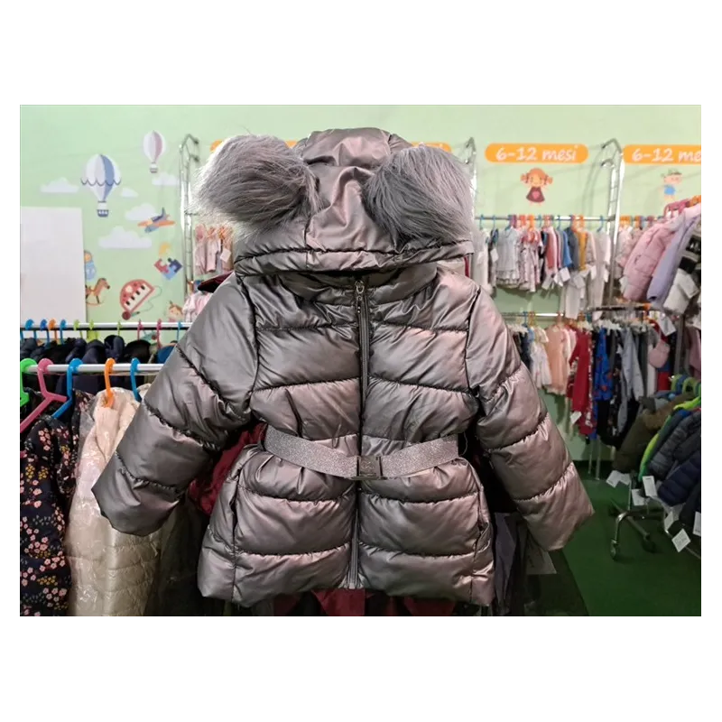Giubbino Grigio Con Orecchie Ponpon 24 M