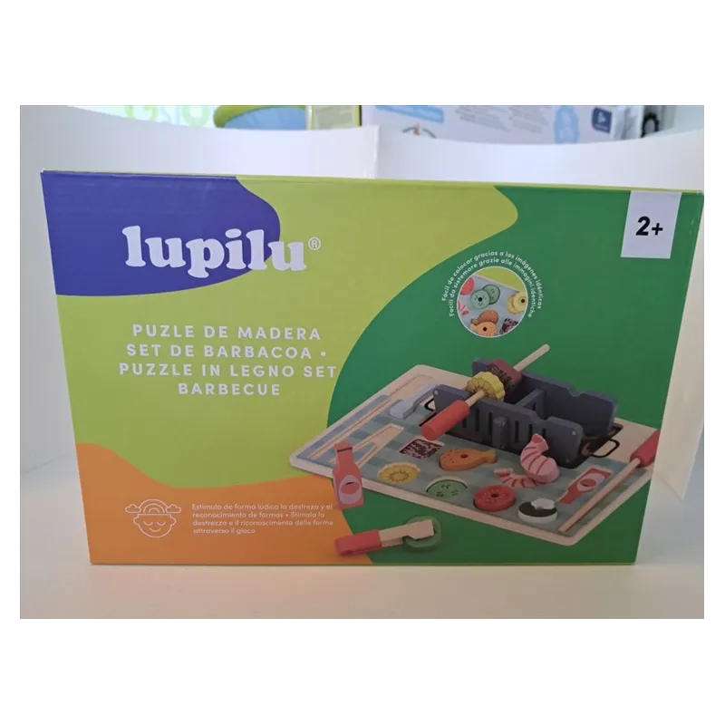 Set Barbecue In Legno Cibo Pesce