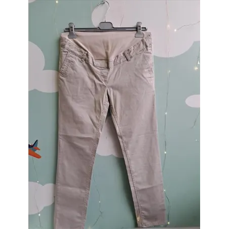 Pantaloni Primaverile Premaman Beige Mama H&M TG 42