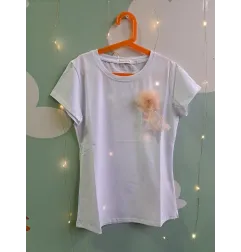 T-shirt Mamma Maniche Corte Taglia Unica Fiore Rosa Nuova