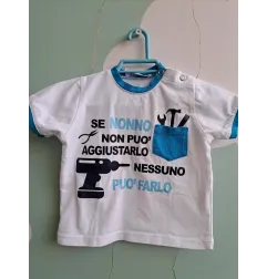 Maglia SE NONNO NON PUO' ... 6/12 M