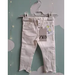 Jeans Bianchi Zara 12/18 M Nuovi