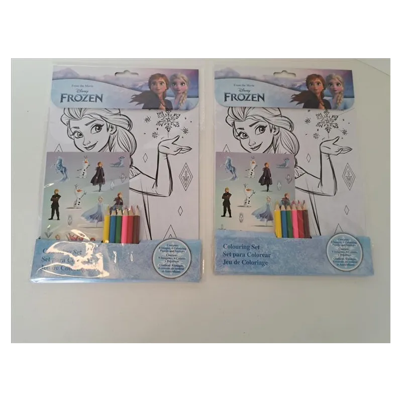 Set Da Colorare Frozen + Stikers / Adesivi Nuovo